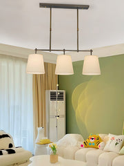 Fabric Shade Pendant Light - Linear Hanging Lamp for Kitchen Island