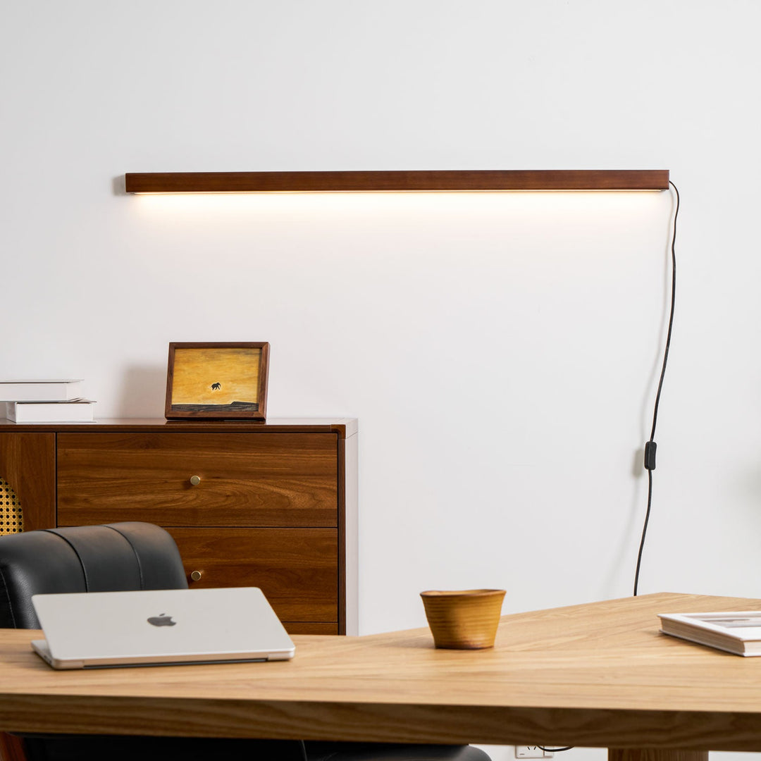 Arlo Linear Wood Plug-In Wall Light with Inline Switch - product image 2