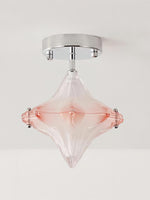 Load image into Gallery viewer, Art Deco Star Ceiling Lamp – Frosted Glass Fixture for Hallway &amp; Entryway – Astris Ceres

