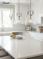 Cargar imagen en el visor de la Galería, Auria Industrial Classic Filament Glass Globe island Pendant lamp for kitchen, dining table
