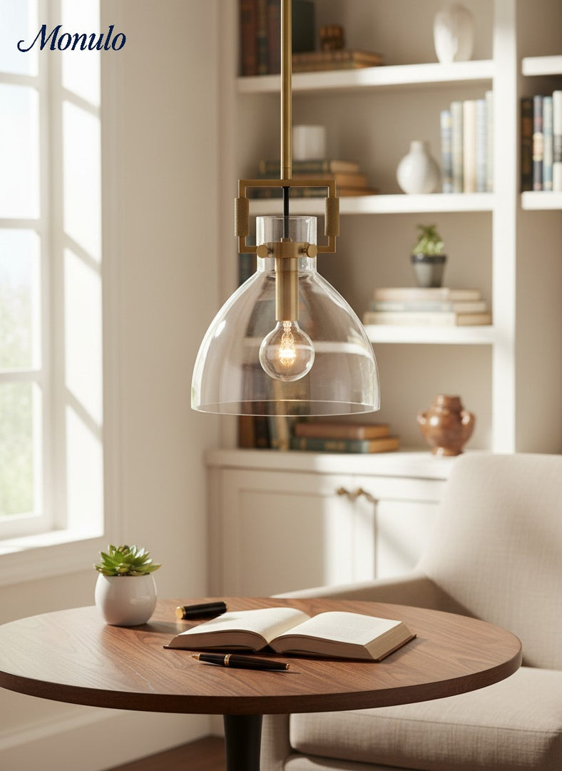 Auria Industrial Classic Filament Glass Globe island Pendant lamp for kitchen, dining table