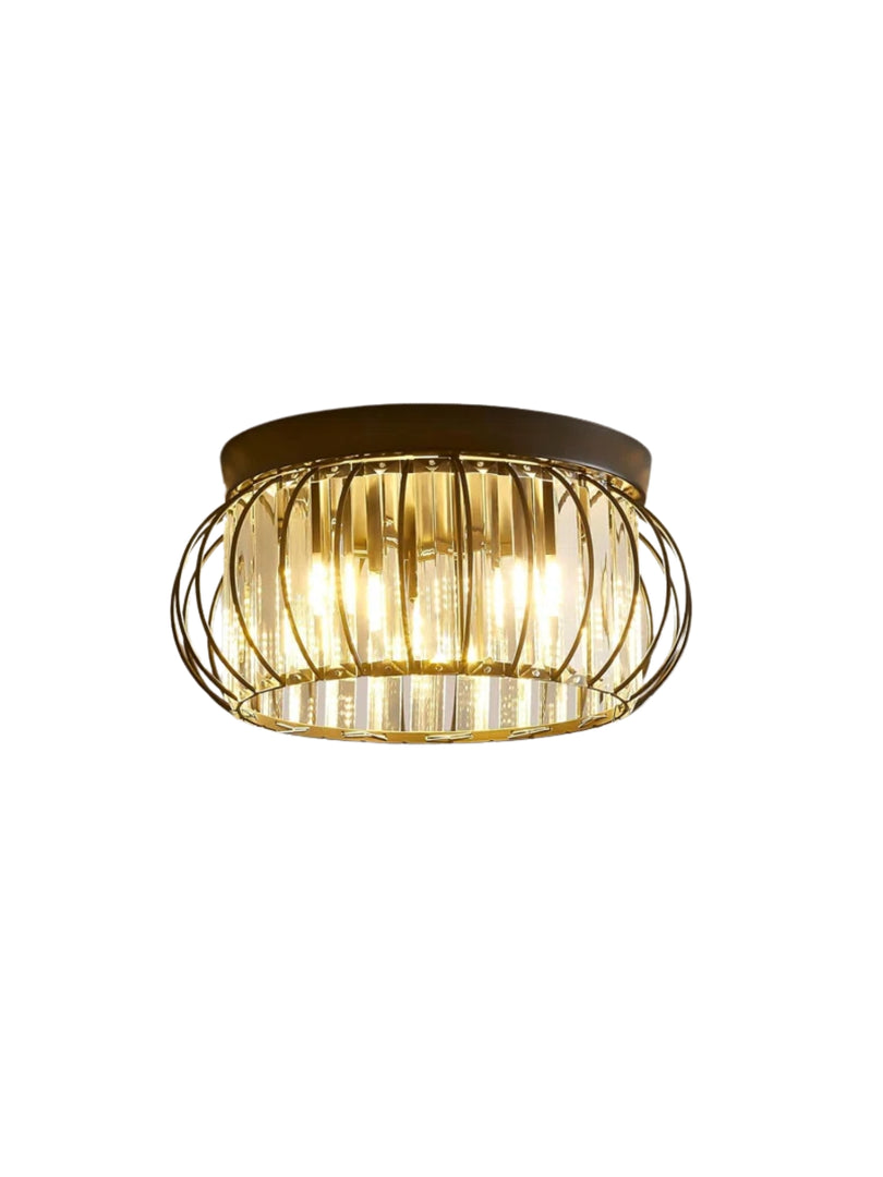 Modern Semi-Recessed Crystal Ceiling Lamp