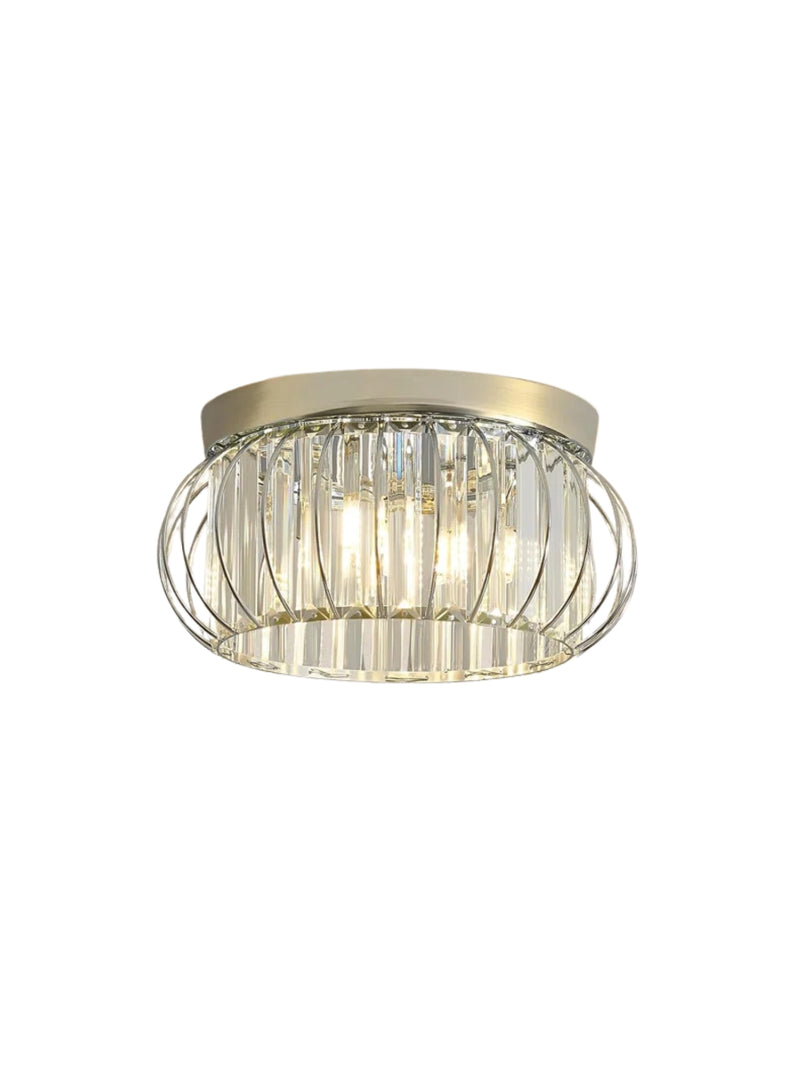 Modern Semi-Recessed Crystal Ceiling Lamp