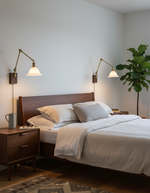 Charger l'image dans la visionneuse de galerie, Green Glass Banker-Style Plug-In Wall Lamp product view