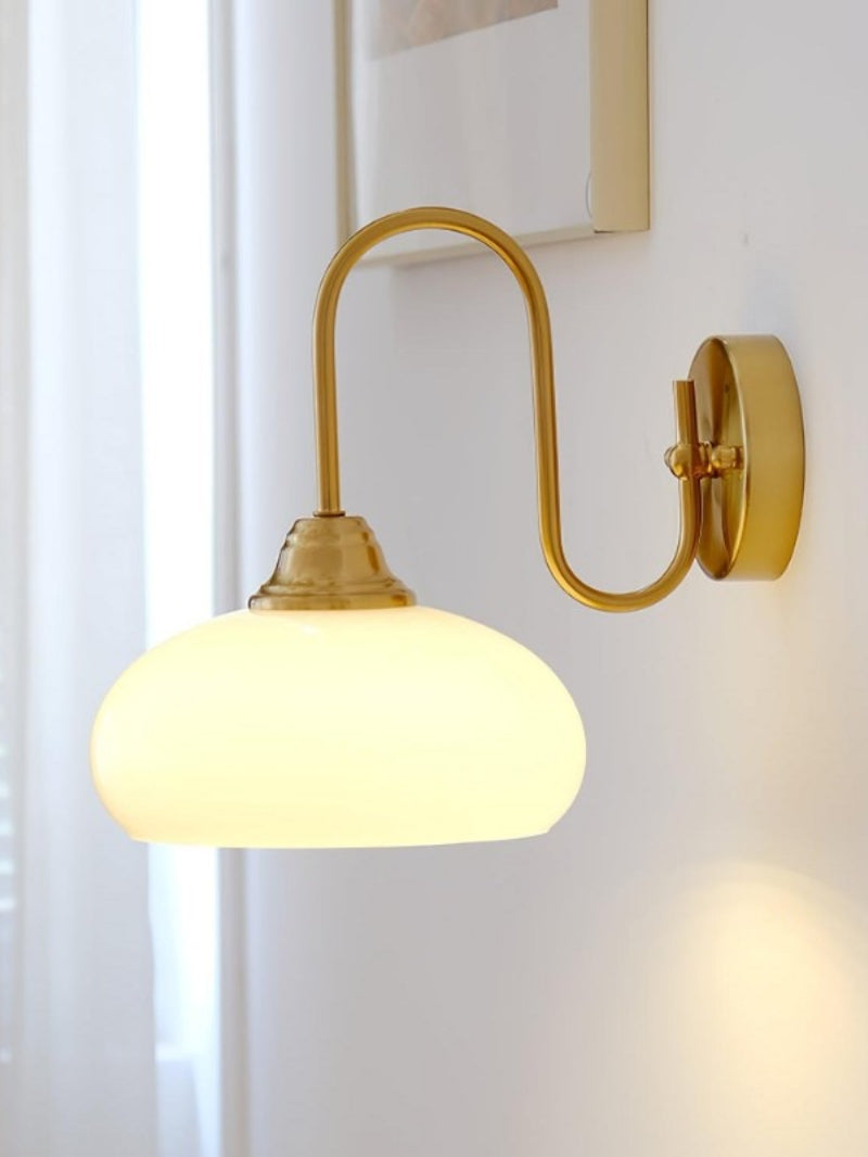 Bauhaus Curved Pole Glass Wall Sconce