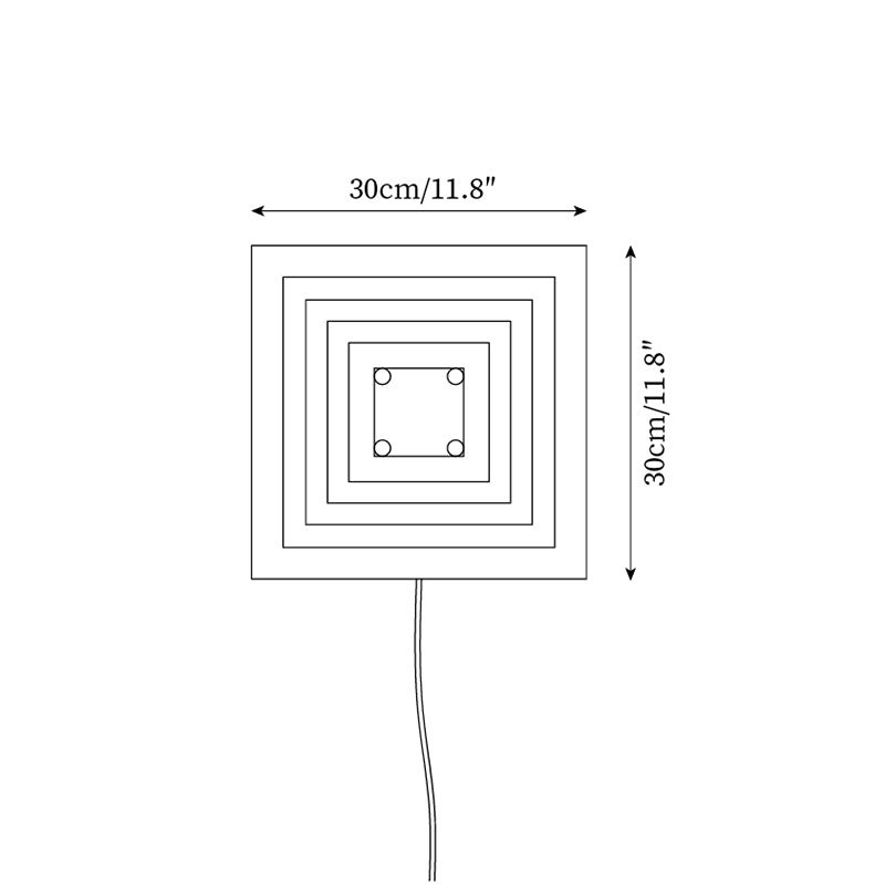 Color-Frame Geometric Plug-In Wall Lamp product view