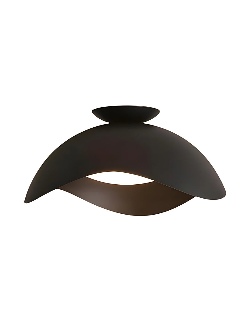 Simple Metal Wave Ceiling Light For Hallway