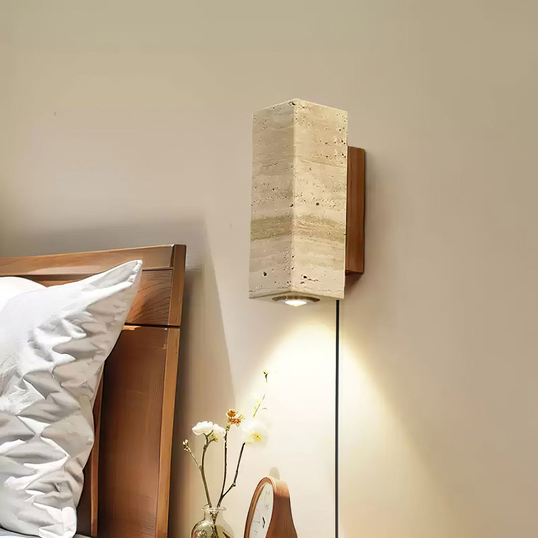 Blend Travertine Plug-In Wall Light - product image 3