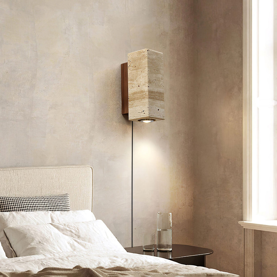 Blend Travertine Plug-In Wall Light - product image 4