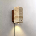 Load image into Gallery viewer, Blend Travertine Plug-In Wall Light - product image 6