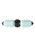 Cargar imagen en el visor de la Galería, Aplique de pared horizontal Eloise de cristal vintage americano con forma de farol
