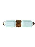Cargar imagen en el visor de la Galería, Aplique de pared horizontal Eloise de cristal vintage americano con forma de farol
