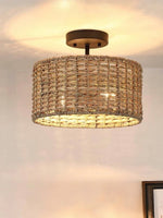 Load image into Gallery viewer, Bohemian Style 2-Light Semi Flush Mount Ceiling Light
