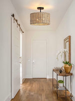 Load image into Gallery viewer, Bohemian Style 2-Light Semi Flush Mount Ceiling Light
