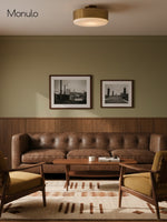Load image into Gallery viewer, Bolvira Round Metal Ceiling Light - Champagne Bronze Flush Mount Style
