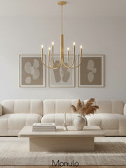 Borvia Swoop Arm Chandelier - Vintage Multi Arm Champagne Style