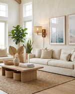Bild in Gallery-Viewer laden, Woven Rattan Swing-Arm Wall Lamp product view