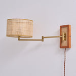 Bild in Gallery-Viewer laden, Woven Rattan Swing-Arm Wall Lamp product view