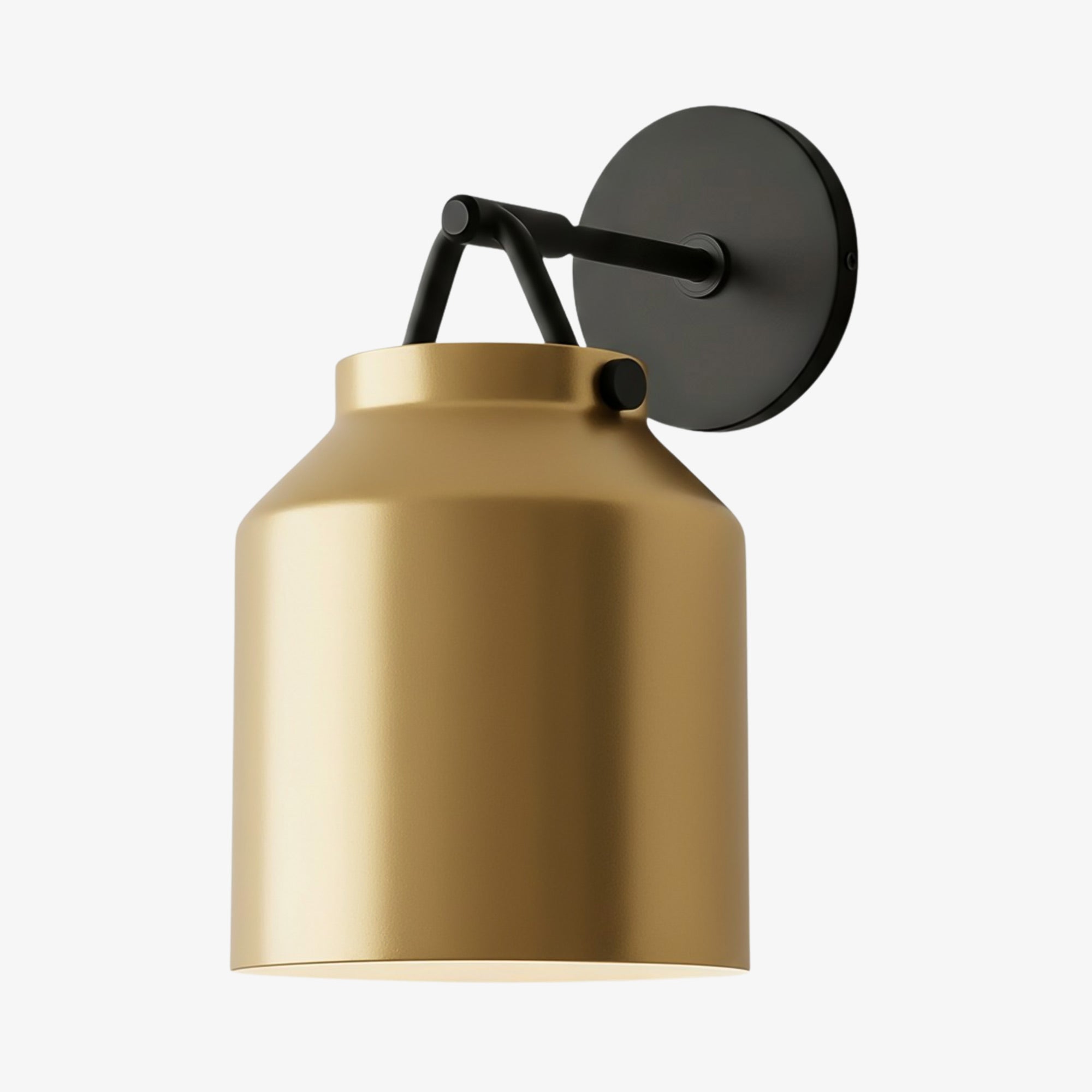 Hanton Minimalistische Wandleuchte – Vintage Milchglas-Wandleuchte mit Metallakzent