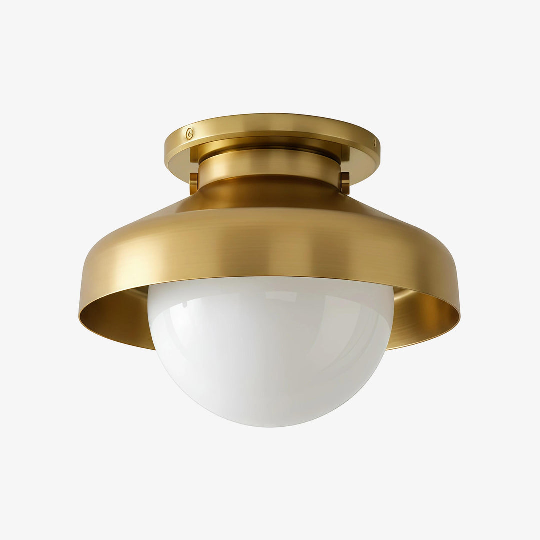 Hanton Aufputz-Deckenleuchte – Modernes minimalistisches Leuchtmittel mit Milchglas- und Metallschirm