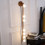 Charger l'image dans la visionneuse de galerie, Brass Glass Tube Plug-In Wall Light with Inline Switch - product image 4