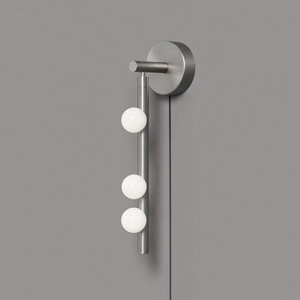 Brass Glass Tube Plug-In Wall Light with Inline Switch - product image 16