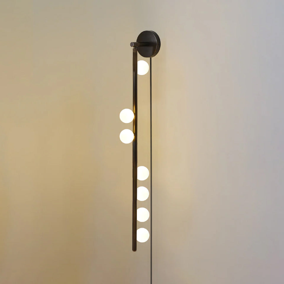 Brass Glass Tube Plug-In Wall Light with Inline Switch - product image 92