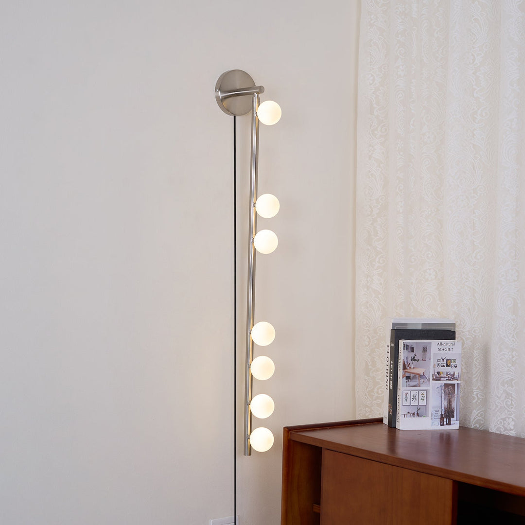 Brass Glass Tube Plug-In Wall Light with Inline Switch - product image 6