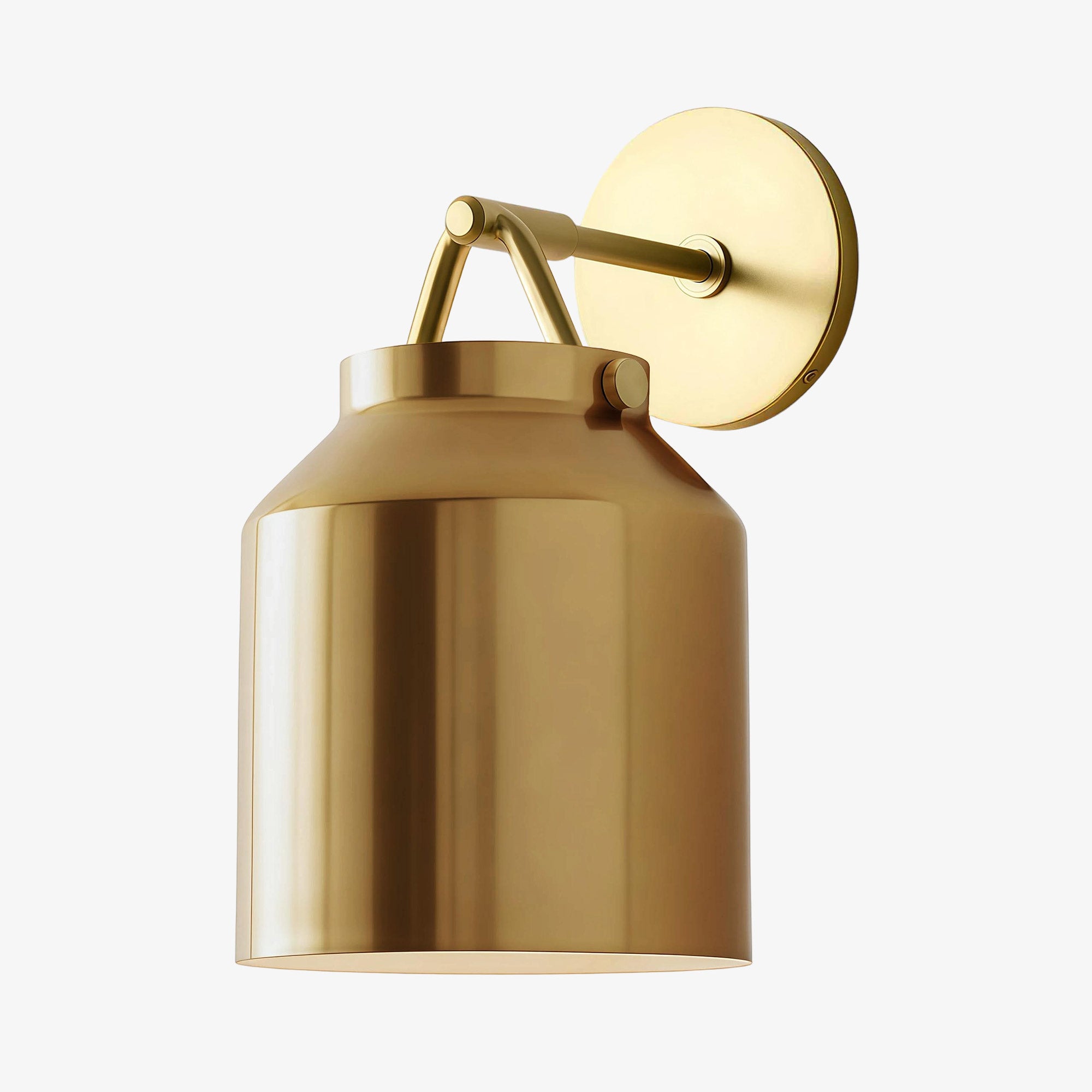 Hanton Minimalistische Wandleuchte – Vintage Milchglas-Wandleuchte mit Metallakzent