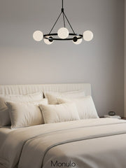 Brelia Modern Round Chandelier - Glass Globe Design For Modern Home