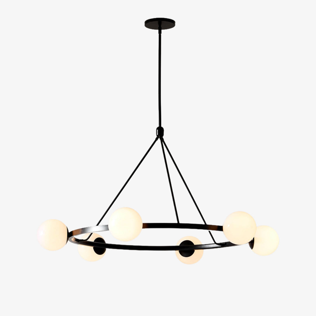 Brelia Modern Round Chandelier - Glass Globe Design For Modern Home