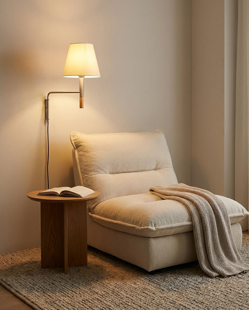 Pleated Shade Swing-Arm Plug-In Wall Sconce - product view 9