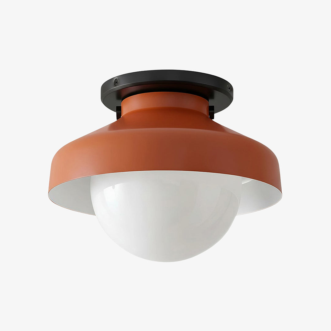 Hanton Aufputz-Deckenleuchte – Modernes minimalistisches Leuchtmittel mit Milchglas- und Metallschirm