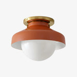 Bild in Gallery-Viewer laden, Hanton Aufputz-Deckenleuchte – Modernes minimalistisches Leuchtmittel mit Milchglas- und Metallschirm