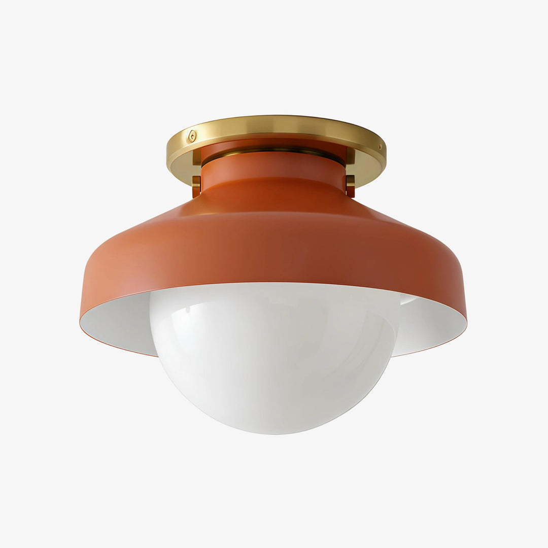 Hanton Aufputz-Deckenleuchte – Modernes minimalistisches Leuchtmittel mit Milchglas- und Metallschirm