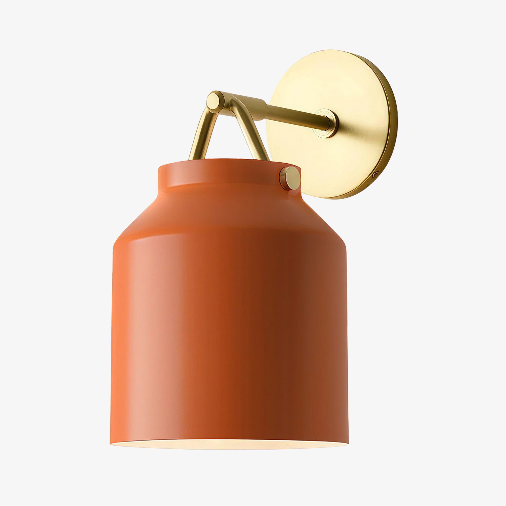 Hanton Minimalistische Wandleuchte – Vintage Milchglas-Wandleuchte mit Metallakzent