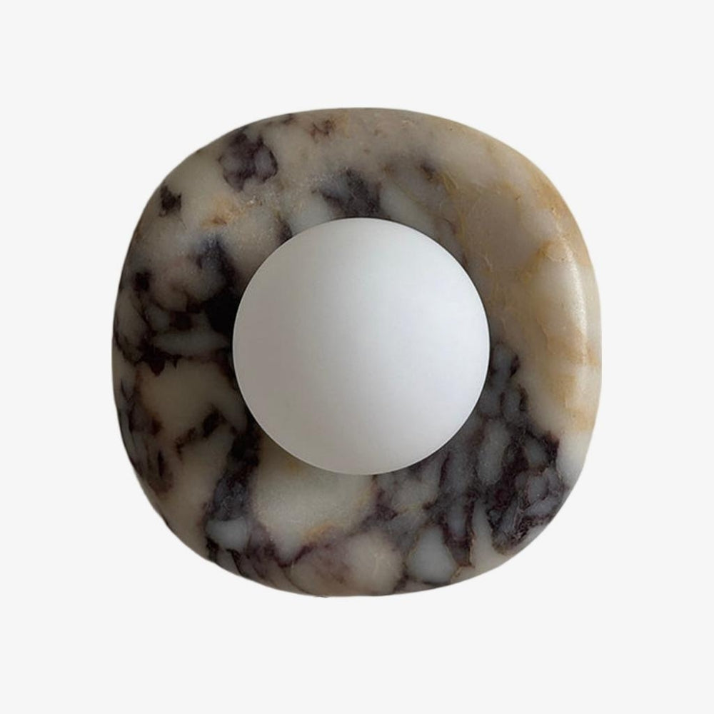 Oria Quadratische und Runde Wandleuchte - Moderne Jade-Lampe für das Schlafzimmer