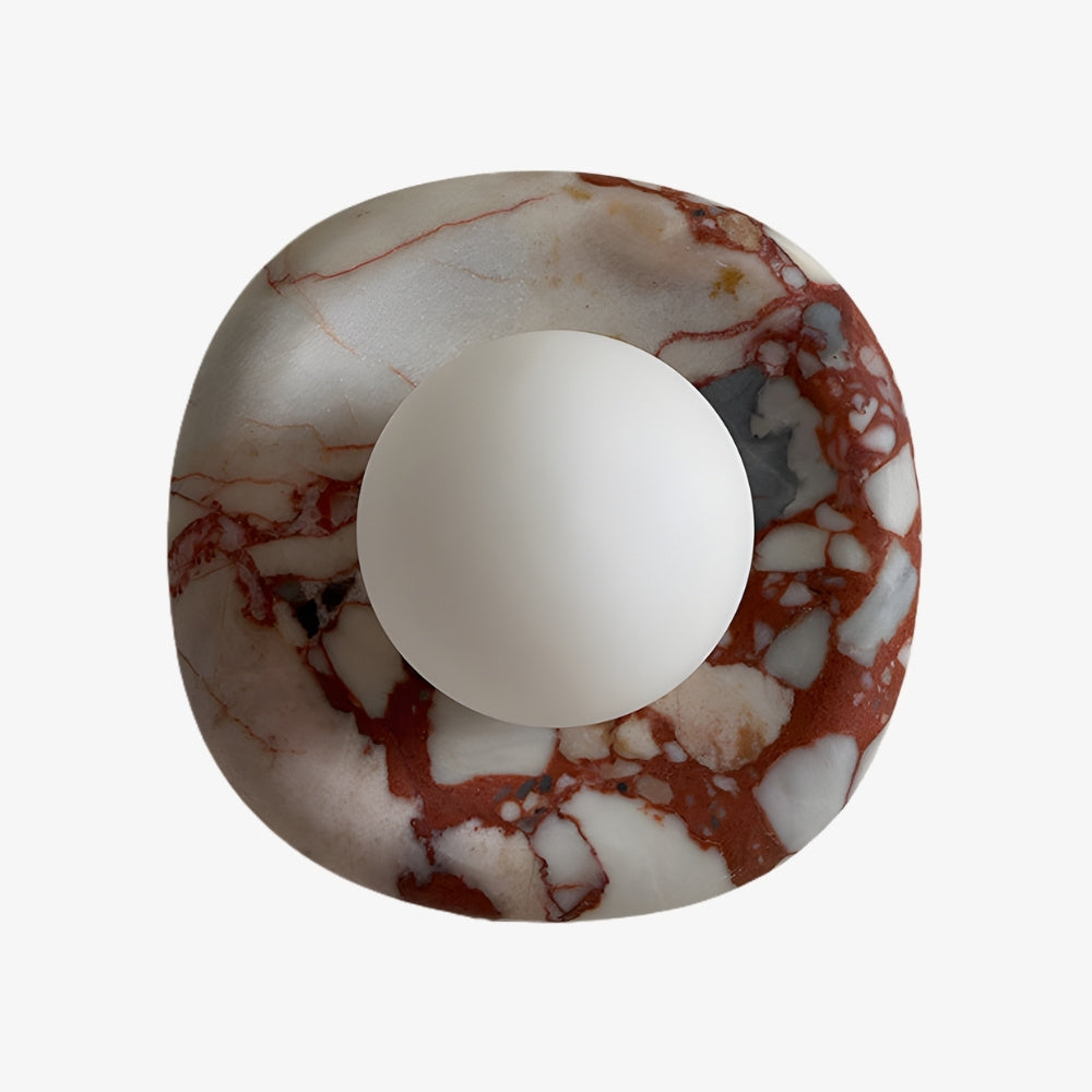 Oria Quadratische und Runde Wandleuchte - Moderne Jade-Lampe für das Schlafzimmer