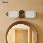 Cargar imagen en el visor de la Galería, Aplique de pared Eloise vintage de vidrio lechoso festoneado: iluminación de acento moderna para baño y dormitorio