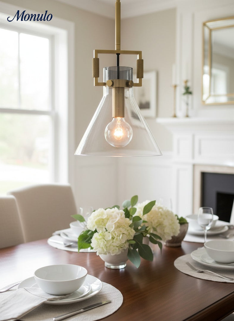 Auria Industrial Classic Filament Glass Globe island Pendant lamp for kitchen, dining table