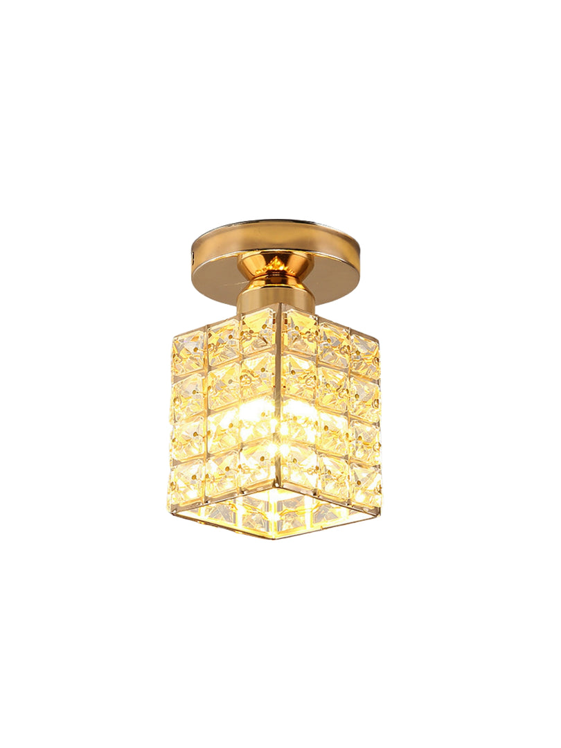Modern Semi-Recessed Crystal Ceiling Lamp