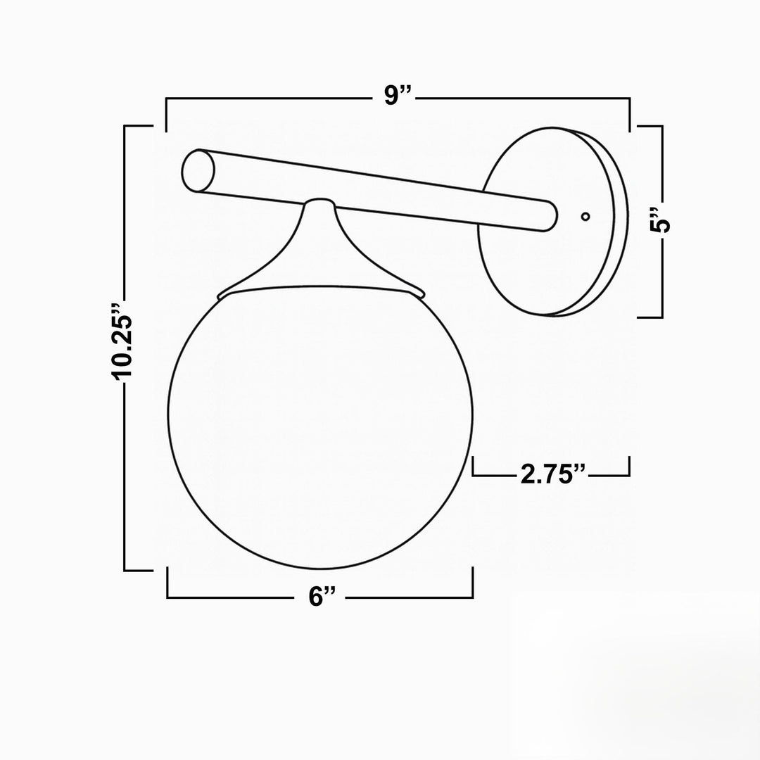 Glorica Glass Minimalist Metal and Glass Wall Sconce – Elegant Decorative Light Fixture for Living Rooms and Hallways