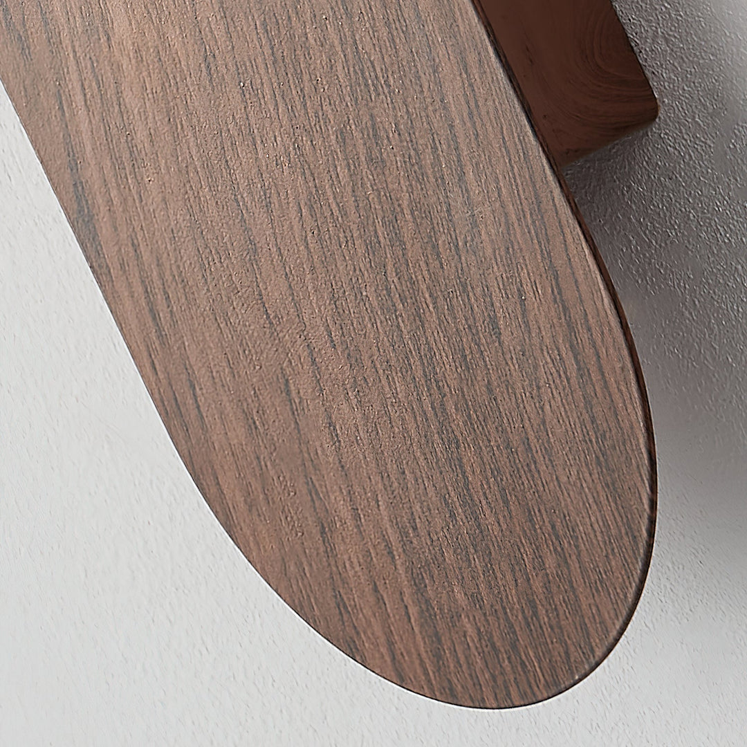 Wood-Tone Globe Plug-In Wall Lamp product view