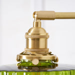 Bild in Gallery-Viewer laden, Fish-Scale Glass and Brass Plug-In Wall Lamp product view