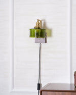 Bild in Gallery-Viewer laden, Fish-Scale Glass and Brass Plug-In Wall Lamp product view