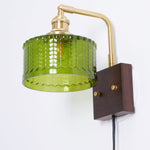 Bild in Gallery-Viewer laden, Fish-Scale Glass and Brass Plug-In Wall Lamp product view
