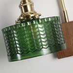 Bild in Gallery-Viewer laden, Fish-Scale Glass and Brass Plug-In Wall Lamp product view