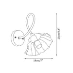 Load image into Gallery viewer, Looped Brass and Fluted Glass Plug-In Wall Lamp dimension drawing 5