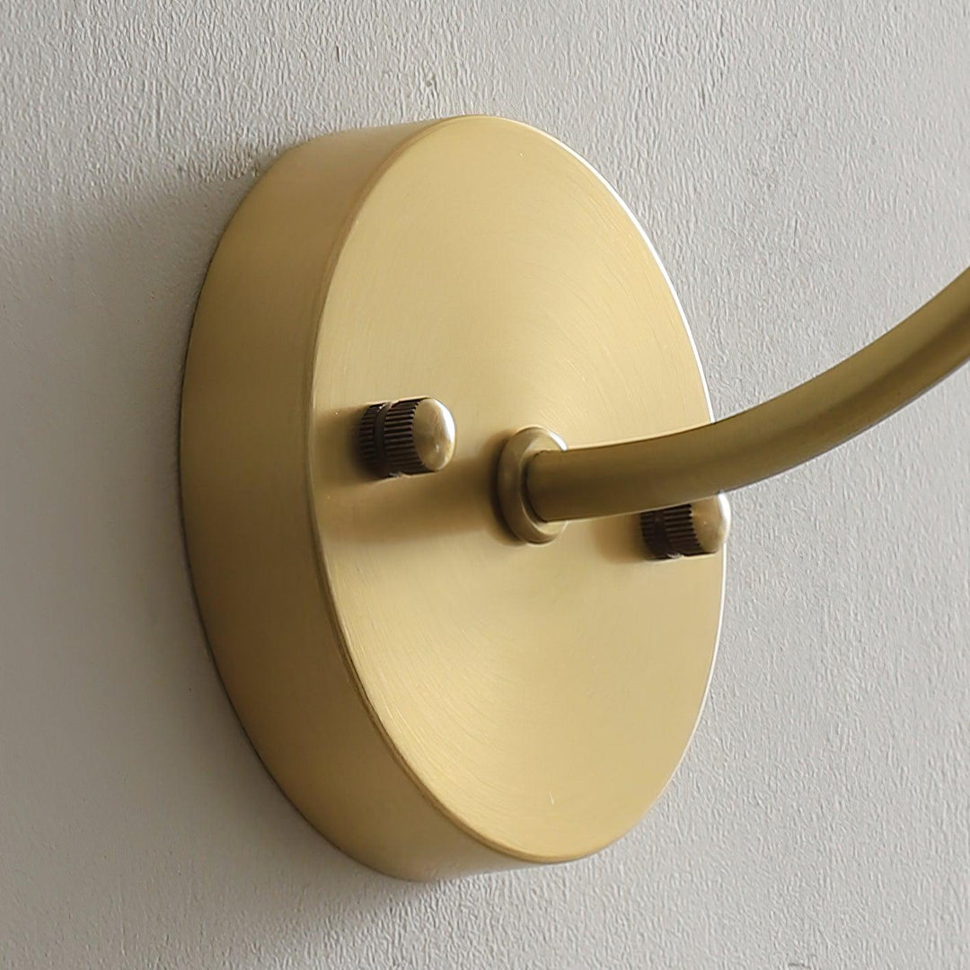 Looped Brass and Fluted Glass Plug-In Wall Lamp product view 14