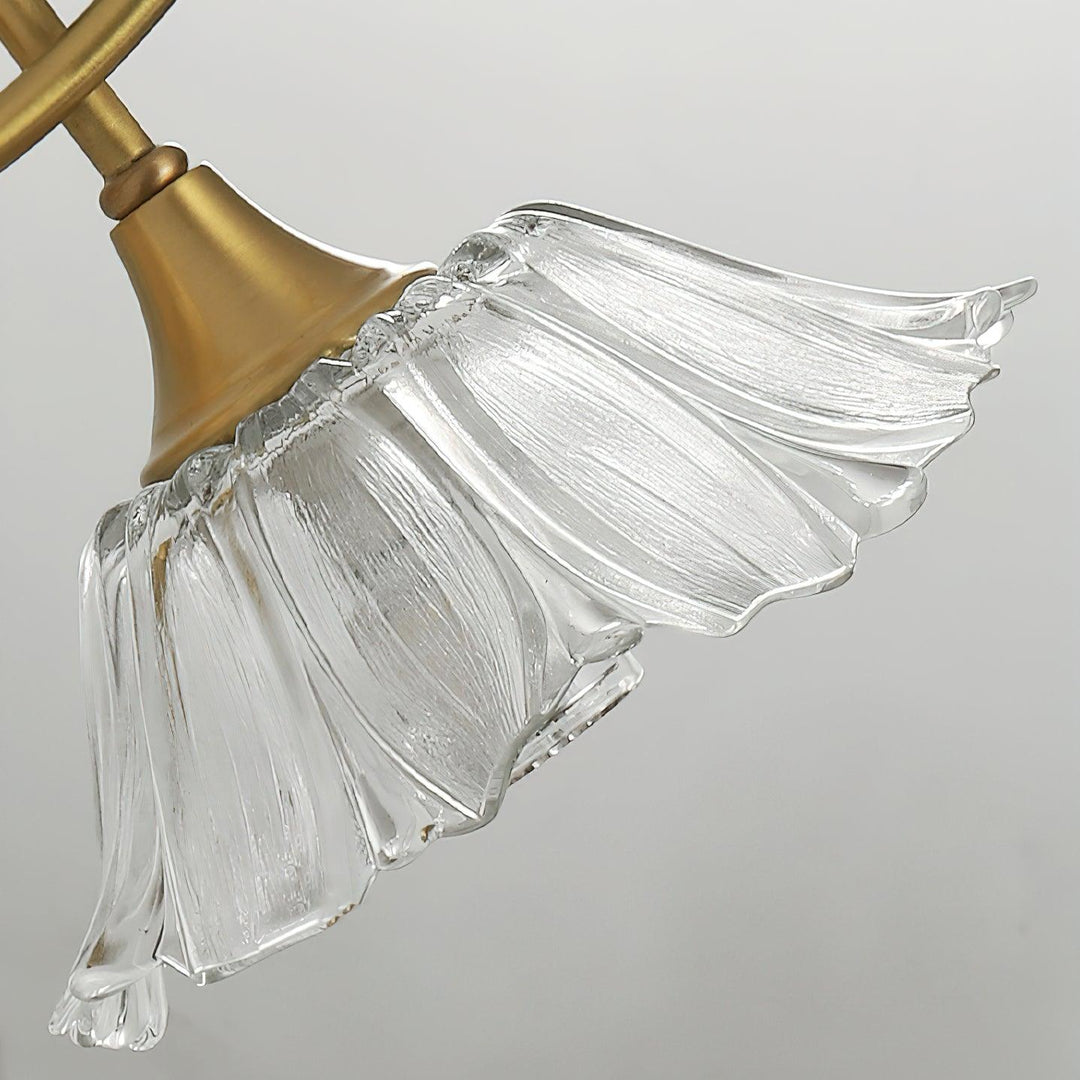 Looped Brass and Fluted Glass Plug-In Wall Lamp product view 15
